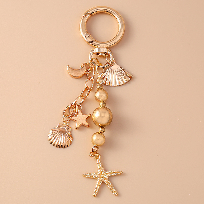 16g Weight Keychain Classification 1 Piece Quantity Holiday, Wedding, Graduation Occasion Zinc alloy Material Star, Shell Pattern Women's Gender Cartoon Style Style Cartoon Style Star Shell Zinc Alloy Women's Keychain 7