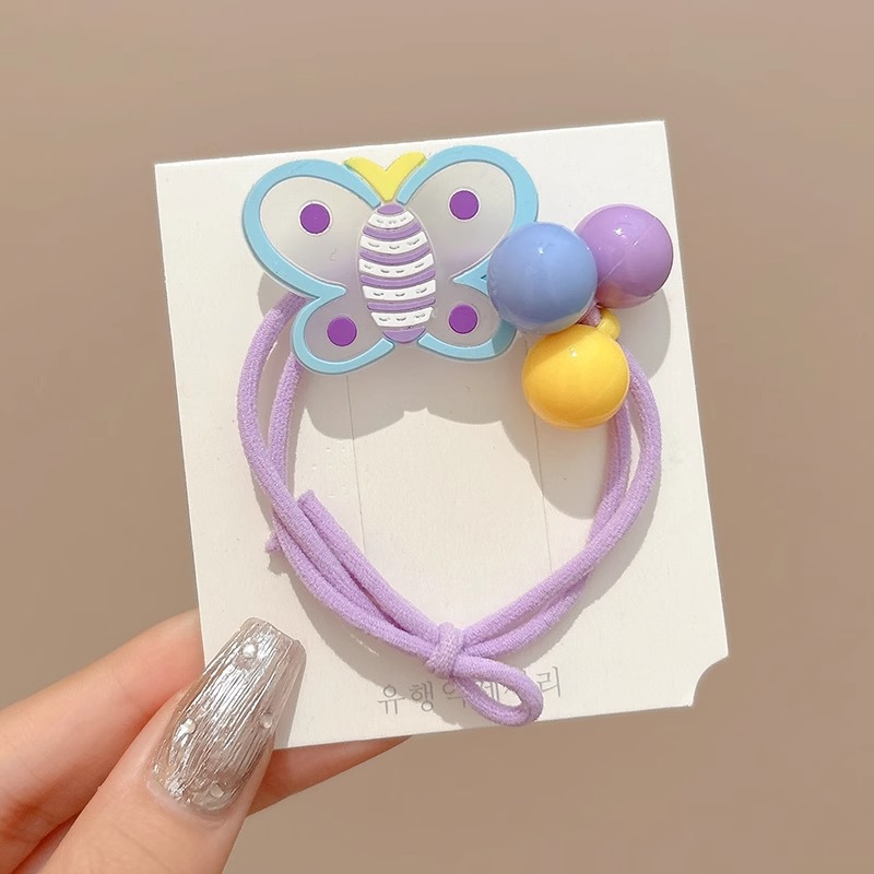 Niños correa de goma cuerda de cabello cuerda de cabello artefacto de alta elasticidad anillo de cabello toque de cabello no daña niñas adorables joyas de cabello