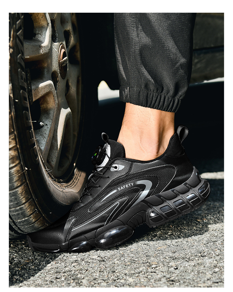 Men Special Work Shoes Men's Anti-Smash Anti-Puncture Steel Toe Lightweight Non-Slip Wear-Resistant Safety Work For Construction Site Fl Yknit_vogvips.com