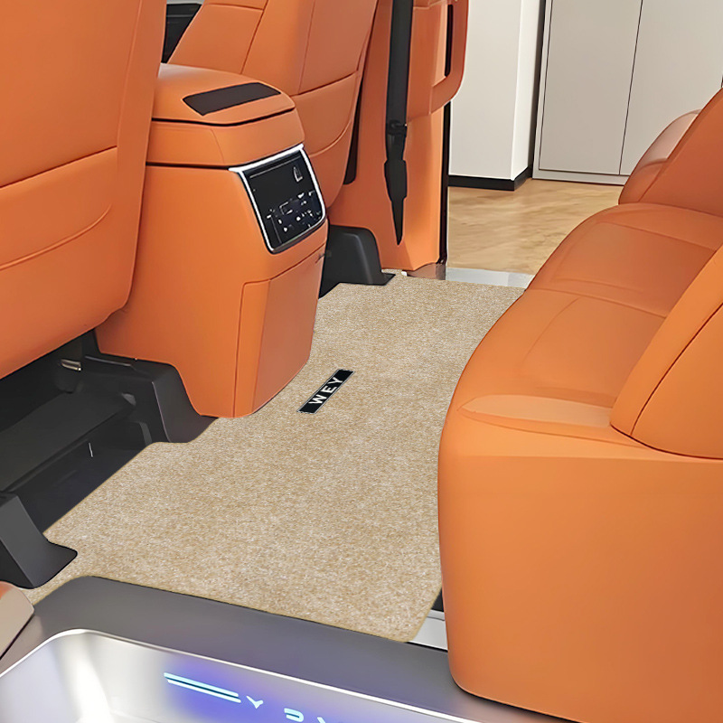 Shan 9 Car | Gaoshan Universal Foot Pad - middle-row-beige-imitation-cashmere-material