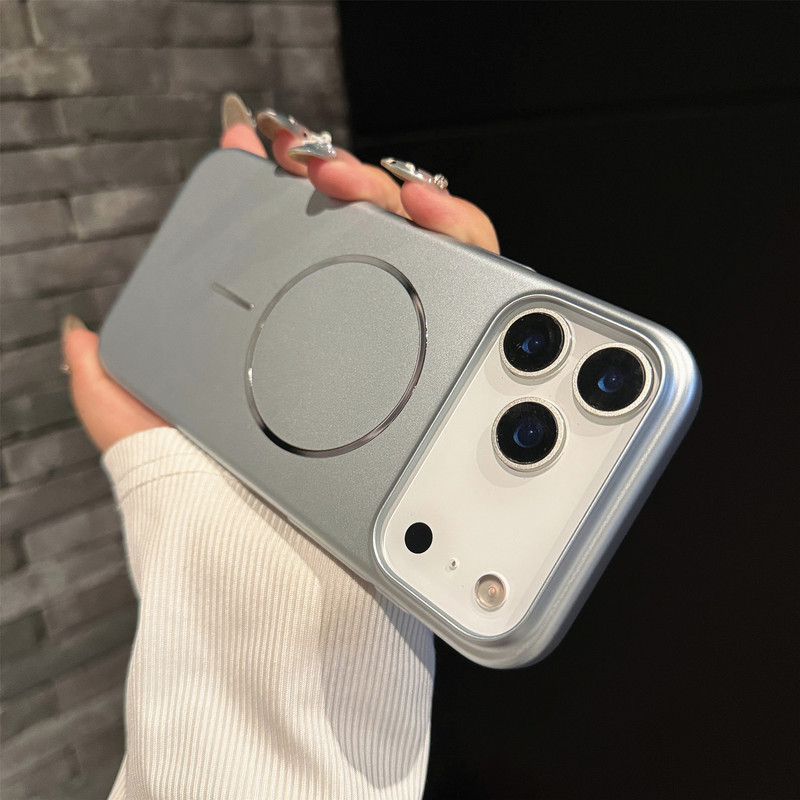 适用iPhone17细圈磁吸手机壳苹果16纯色15超薄14磨砂防摔保护套13|undefined