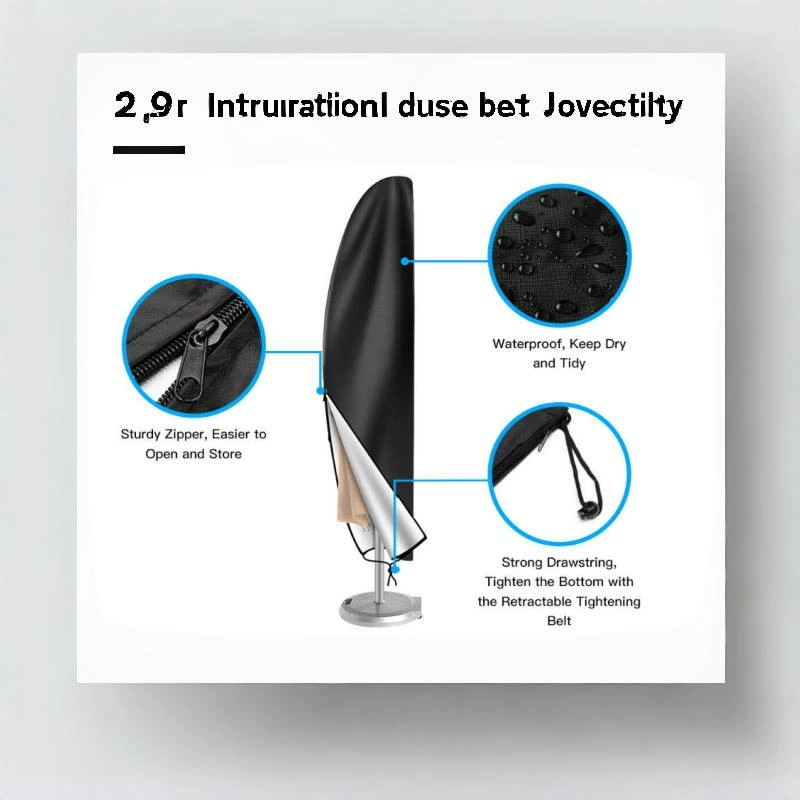 Чехол для зонта 210D, пылезащитный чехол для зонта, солнцезащитный чехол из ткани Оксфорд, чехол для римского зонта, прямого зонта, утолщенный чехол из ткани Оксфорд