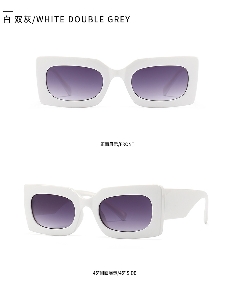 Cross-border Square Jelly Color Modern Fashion Fashion Catwalk Sunglasses display picture 3