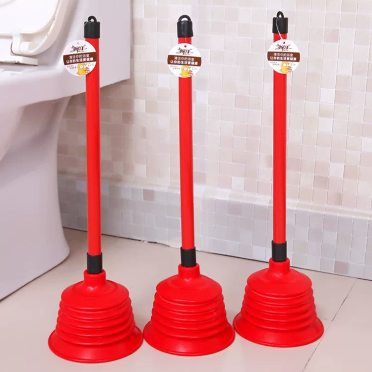 Threaded plunger for toilet, bathroom, kitchen drain powerful unclogger, thick toilet brush, factory wholesale