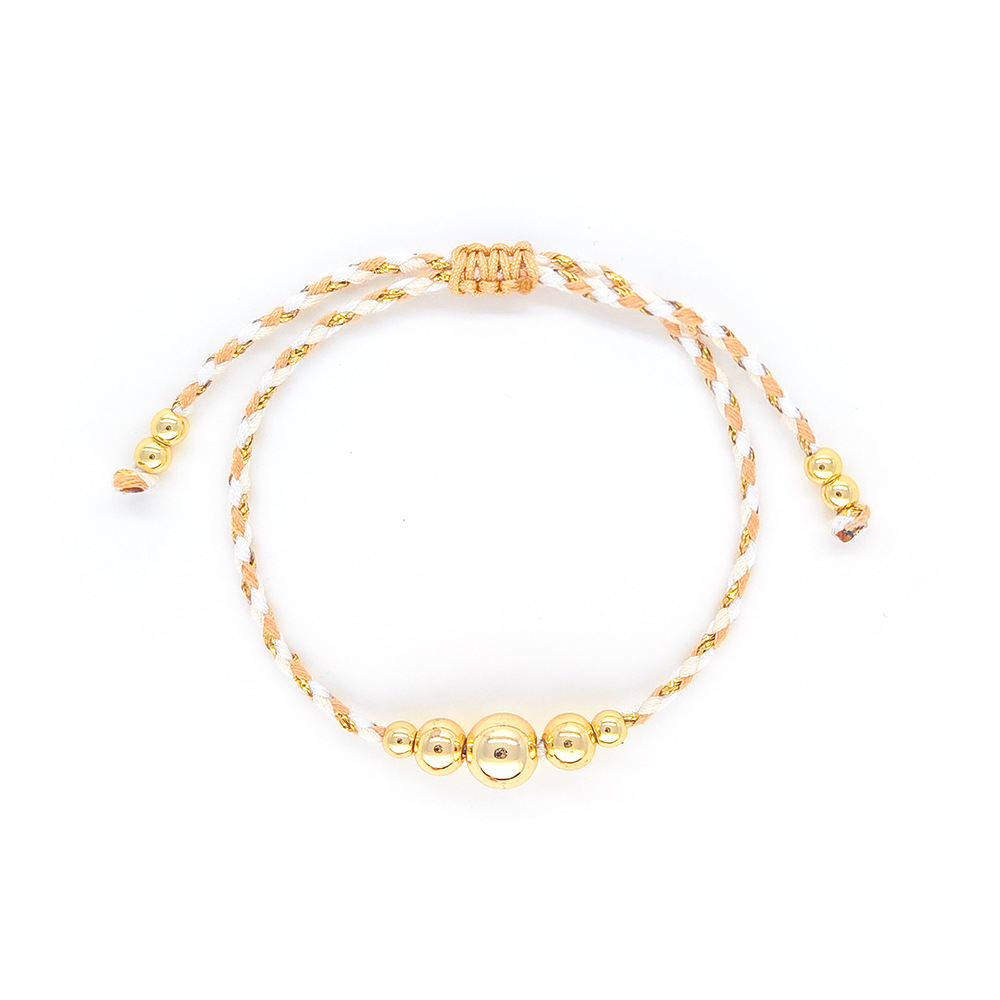 8g Weight 18K Gold Plated Plating Material Bracelets Classification cotton rope Chain Material Cord String Chain Type 1 Piece Quantity Daily Occasion cotton rope, Copper Material Geometric Pattern All Seasons Season Women's Gender Knitting Design IG Style, Simple Style Style IG Style Simple Style Geometric 18K Gold Plated Cotton Rope Copper Cord String String Bracelets Wholesale 6