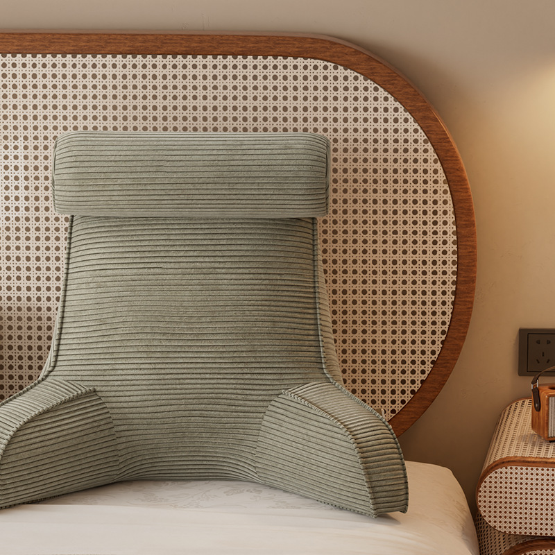 요추베개쿠션-코듀로이-라이트브라운