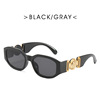 Retro glasses solar-powered, metal decorations, sunglasses, European style, suitable for import