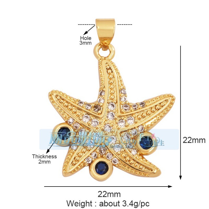 2g Weight Pendant Jewelry Making Type 18K Gold Plated Plating Material DIY Jewelry Accessories Classification 1 Piece Quantity Copper Material Scallop, Starfish, Conch Pattern All Seasons Season Marine Style Style 1 Piece Copper 18K Gold Plated Scallop Starfish Conch Pendant 17