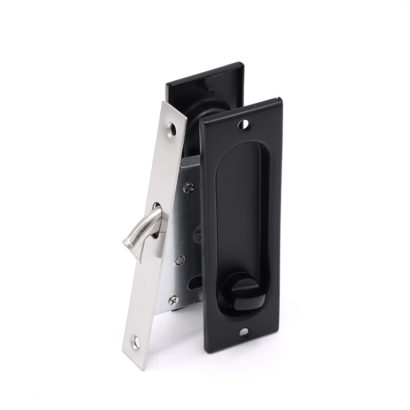 Mayorista de acero inoxidable 304 mano oscura puerta corredera cerradura de gancho cerradura de puerta corredera de cocina balcón cerradura de puerta corredera incrustada