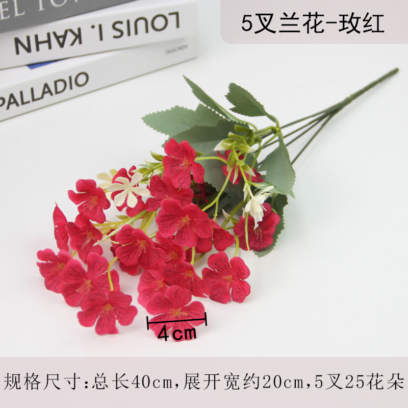 5 fork orchid rose red
