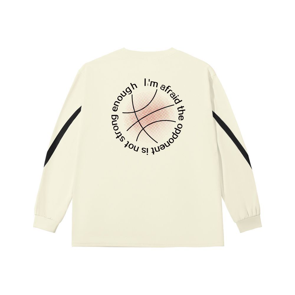 살구색 검은 긴 소매 공 라운드