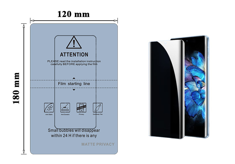 Máquina de corte Película de gel universal de 8 pulgadas y 11 pulgadas Consumibles de TPU Protección ocular mate HD Película cuadrada antivisera Película de curado UV