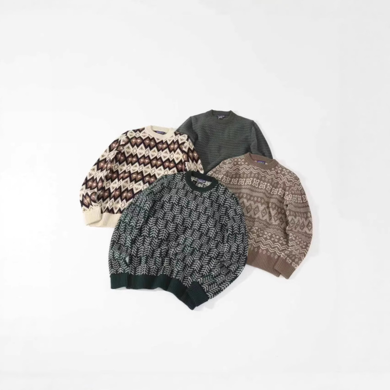 Cross-Border Pata Recycled Wool Casual Warm Pullover Round Neck Long-Sleeved Wool for Men and Women
