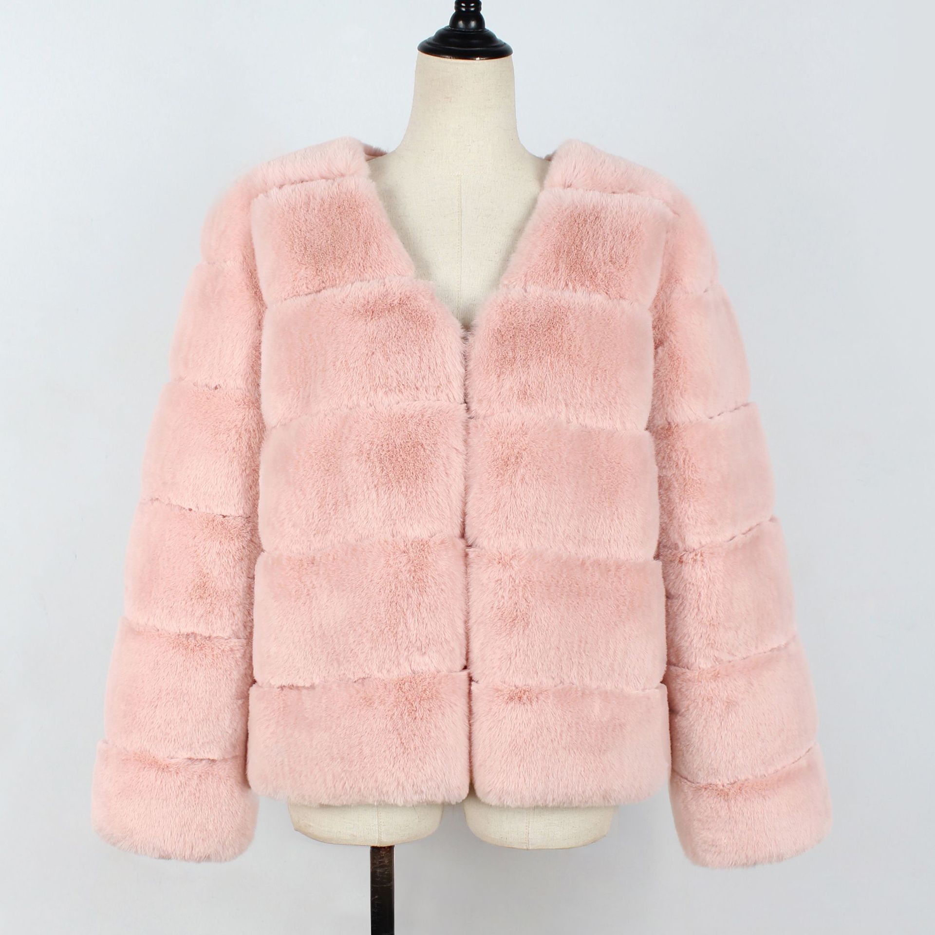 Women's Clothing warm plush coat coat jacket_voghion.com