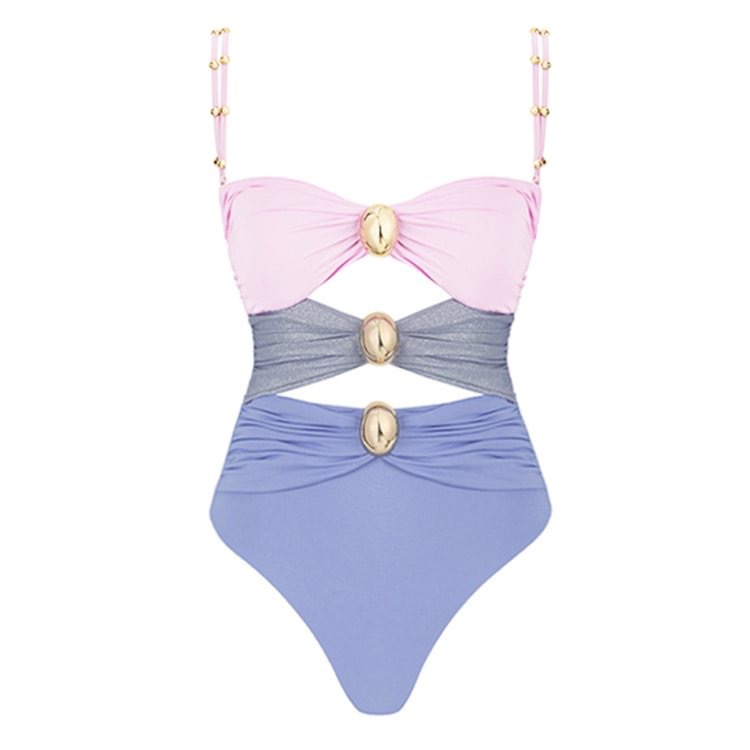 Women's Simple Style Solid Color 2 Pieces One Pieces Swimwear display picture 7