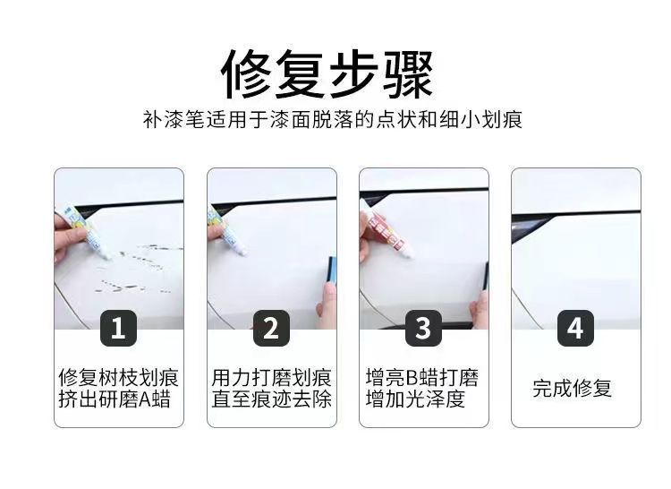 BMW 1 Series 3 Series 4 Series 5 Series 7 Series 5 Series X1X3X5X6 Car Special Scratch Repair White and Black Paint Pen