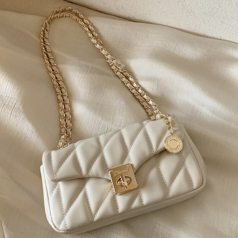 Nanfeng Chio2Nd Pearl Era Small Square Bag Women's 2026 New Chain Bag Diamond Pattern Single Shoulder Crossbody Bag Nanfeng Chio2Nd Pearl Era Small Square Bag Women's 2026 New Chain Bag Diamond Pattern Single Shoulder Crossbody Bag