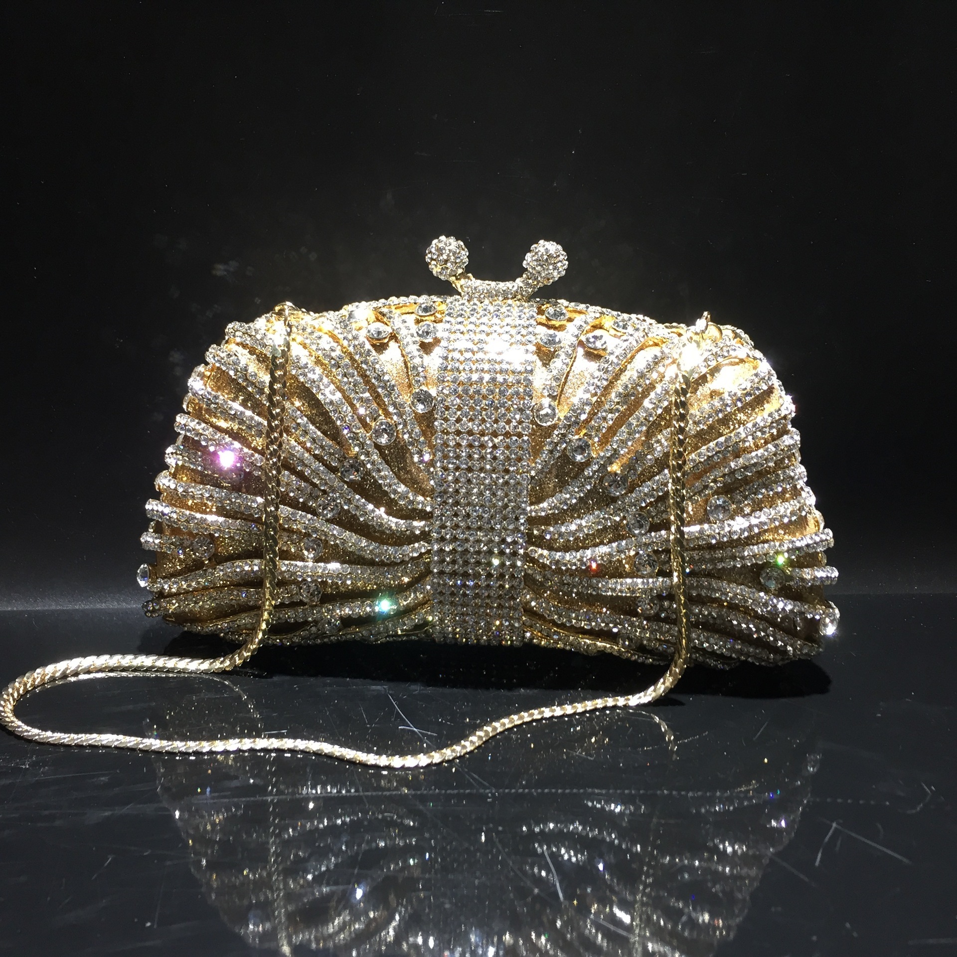 * BL088 AliExpress bolsas de diamante transfronterizas bolsas de cena de cristal de metal con diamantes bolsas de mano para mujeres