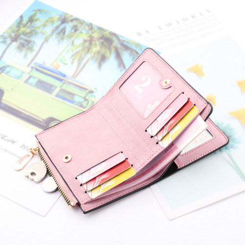 Women's wallet women's short niche design tri-fold wallet multi-card slot women's tri-fold wallet simple student