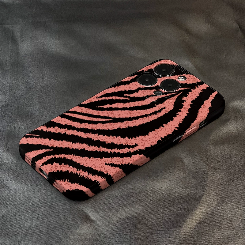 Phone case (Apple) iPhone 15 — pink check grid pattern, multi-model protective shell