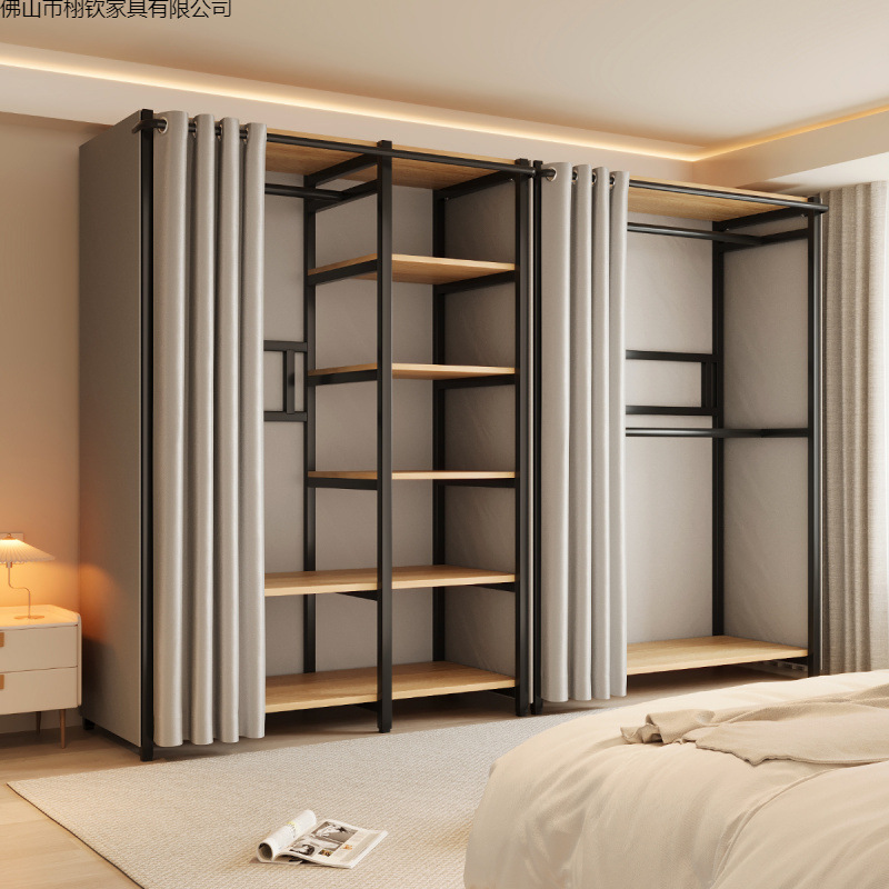 Wardrobe Integrated Combination Bedroom Home I Cloakroom Simple Cabinet Assembly Metal Wardrobe Furniture Thickened