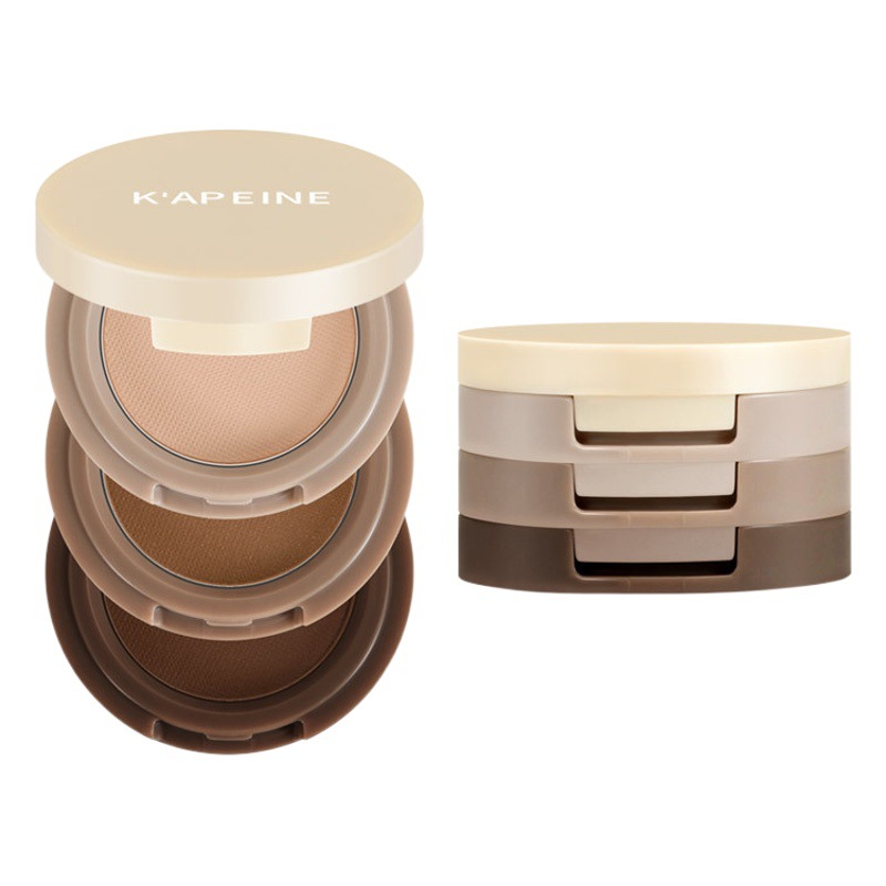 K'APEINE macaron sombra de ojos sándwich de tres capas mate nacarado contorno explosivo color tierra con espejo para iluminar