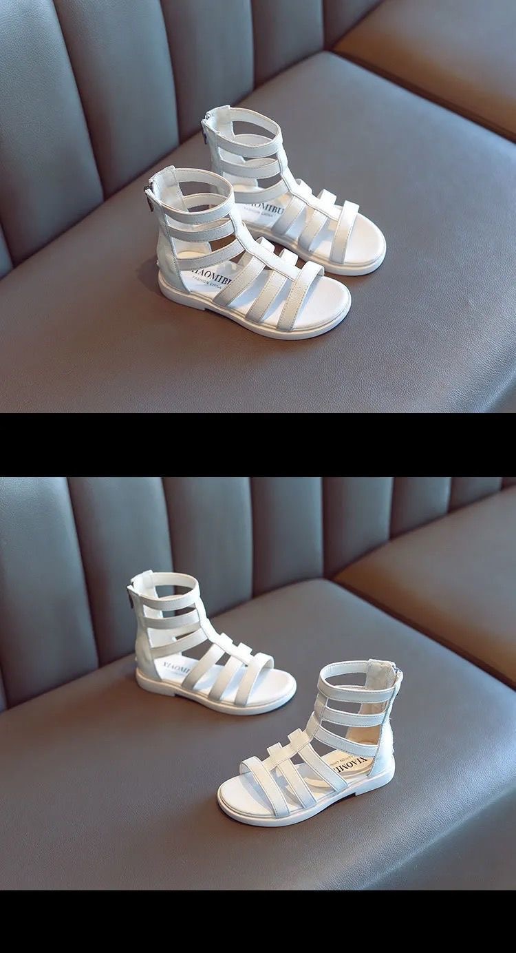 Sandali da ragazza 2023 Estate Nuova suola morbida Ragazza Principessa Scarpe romane alla moda per bambini_voghion.com