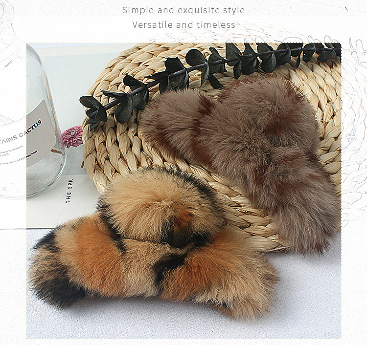Grande fermaglio per capelli in peluche per donna pinza morbida_voghion.com