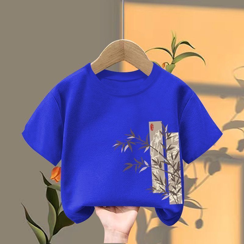 티셔츠(감색) 좌측하단 대나무