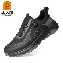 老人头男鞋飞织运动鞋轻便套口系带透气男鞋一件代发XYKH22F05