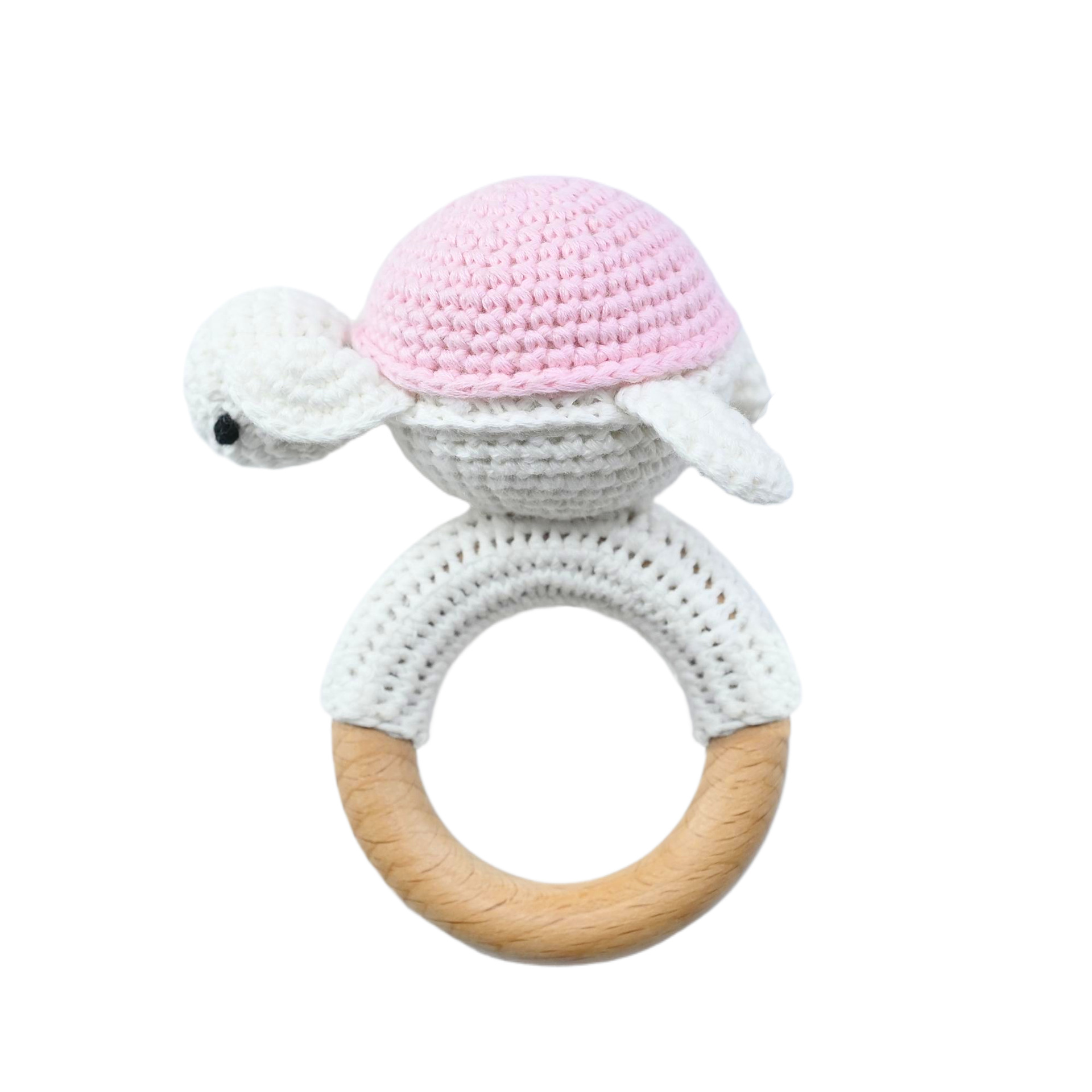 Productos para bebés círculos de haya para bebés, bebés creativos, manos tranquilizadoras, cuentas, ganchillo de animales, campanas