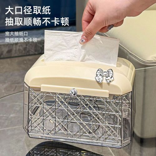 Tissue Box Living Room Coffee Table Home High-End Minimalist Creative Napkin Box Desk Paper Towel Storage Box With A Sense Of Luxury