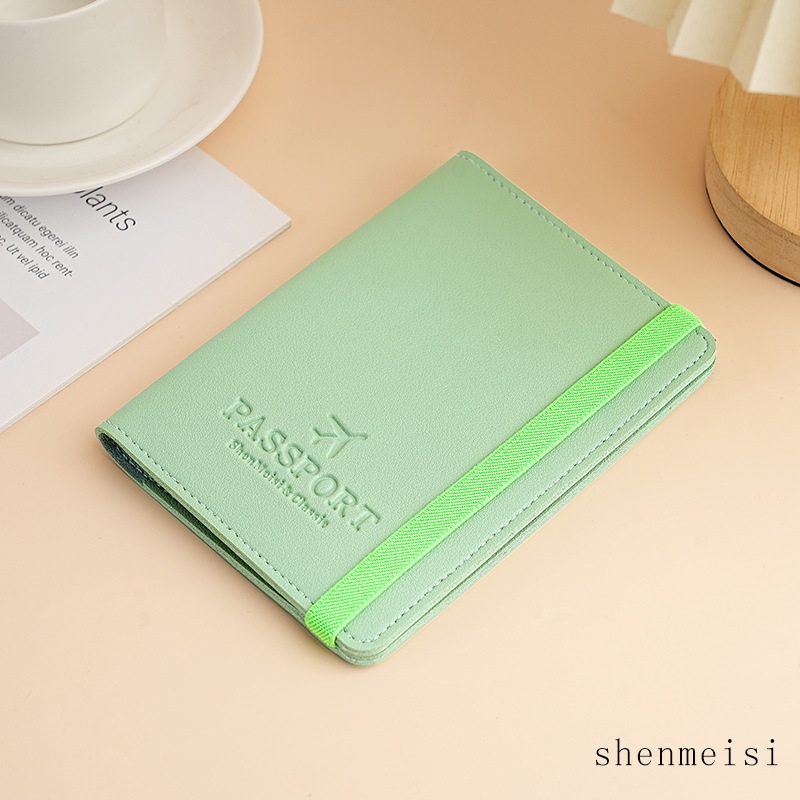 Spot bolsa de pasaporte de cuero de pu de venta caliente transfronteriza, clip de pasaporte multifuncional, cubierta de pasaporte, cubierta de pasaporte