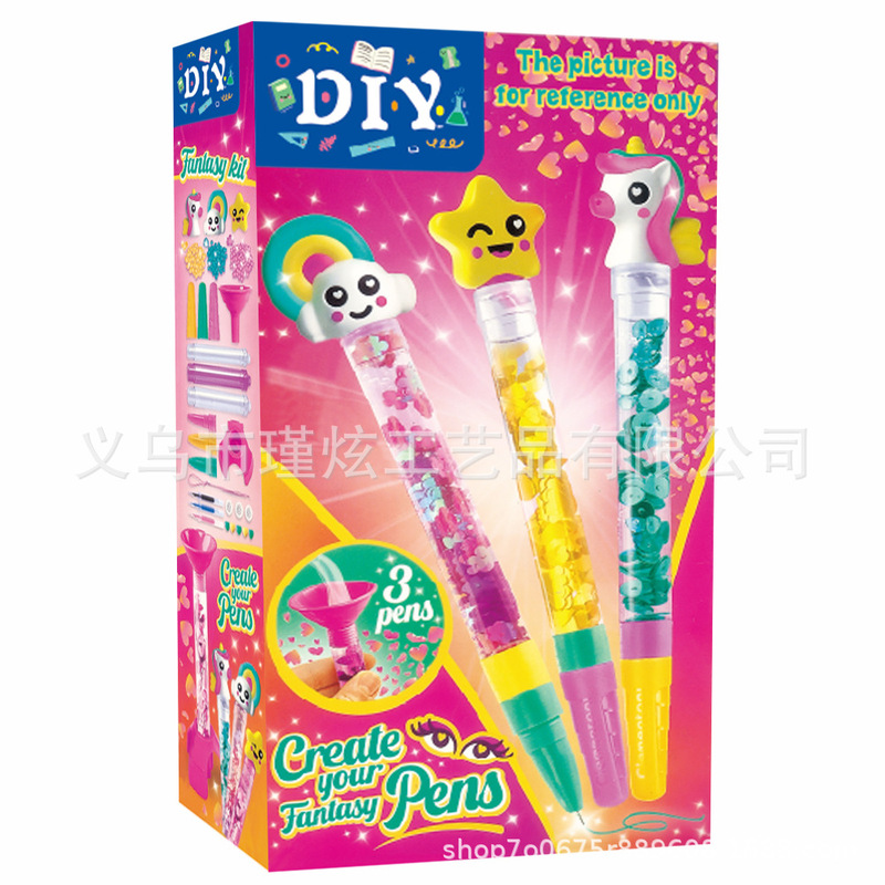 Cross-Border New Environmentally Friendly Magic Quicksand Pen DIY Handmade Pen Set Kidsren's Art Creative Toys Gifts