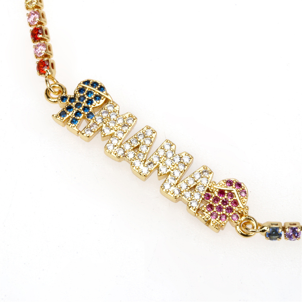 New fashion diamond stacked copper gold-plated bead bracelet Motheru0027s Day gift