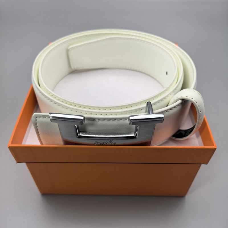 皮带男H字母扣腰带平纹经典款百搭裤带现货批发跨境彩色带 belt|undefined