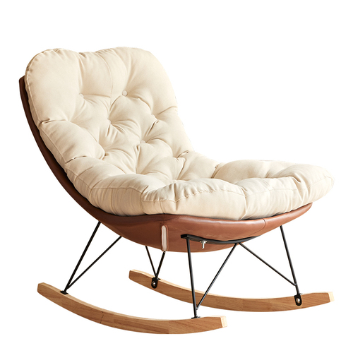 Lazy Life Rocking Chair Home Light Luxury Lazy Leisure Chair Living Room Balcony Rocking Chair Adult Single Sofa Recliner