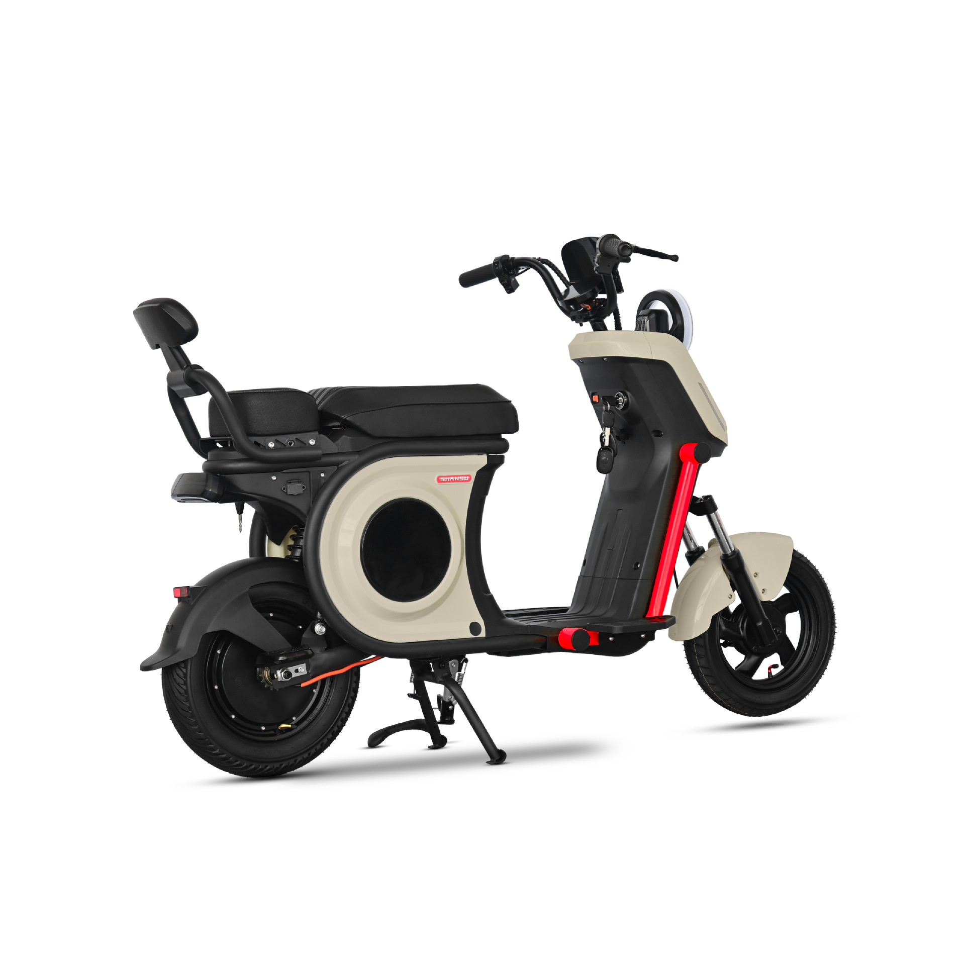 Ss-Gogo Electric Vehicle Fashionable and Elegant White Adult Scooter Two-Wheeled Motorcycle Harley Electric Vehicle