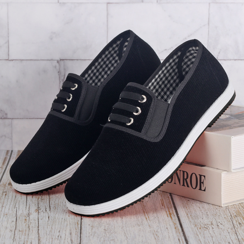 Zapatos de lona de verano para hombres viejos zapatos de tela de Beijing zapatos casuales respirables zapatos de conducción de zapatos de trabajo de un solo pie