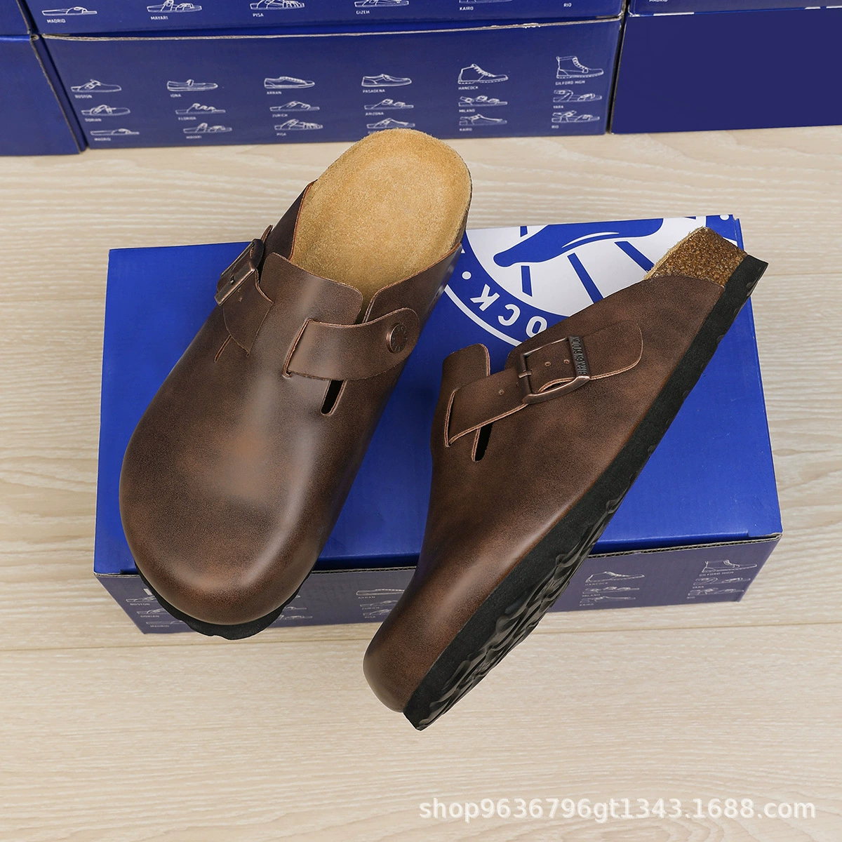 2024 новые пробковые тапочки Birkenstock из натуральной кожи, четырехсезонные сандалии для пар, повседневная обувь Birkenstock для мужчин и женщин