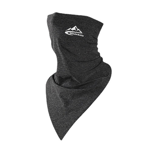 Summer Sun Protection Ice Silk Face Mask Outdoor Sports UV Blocking Triangle Scarf Sunshade Breathable Sweat Wicking Men Seamless Headband