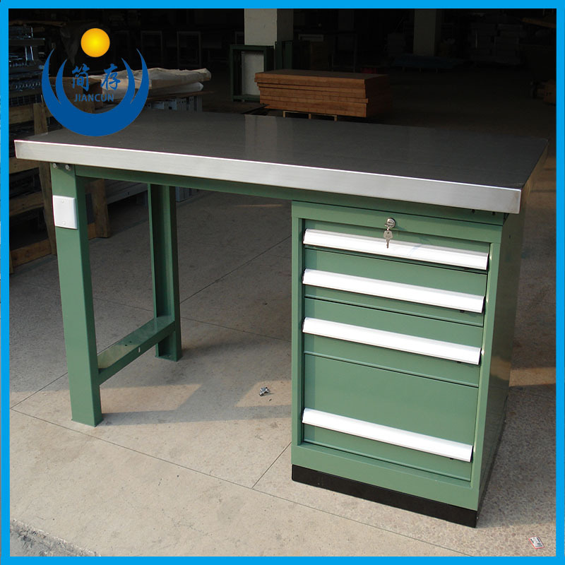 简存304不锈钢桌面工作桌 流水线操作台 维修作业台 钳工工作台