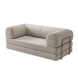 亚马逊爆款客厅折叠沙发批发外贸卷包沙发纯海绵压缩沙发定制工厂