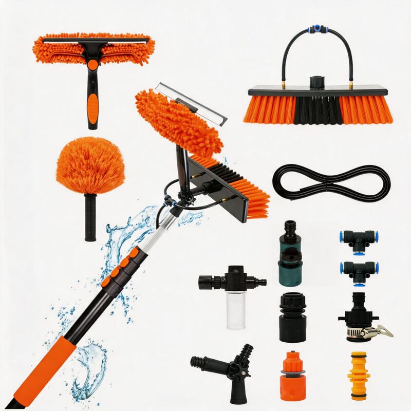 Photovoltaic Panel Curtain Wall Cleaning Tool Brush Ceiling Cleaning Brush Set with Aluminum Alloy Telescopic Pole for High-Altitude Cleaning Photovoltaic Panel Curtain Wall Cleaning Tool Brush Ceiling Cleaning Brush Set with Aluminum Alloy Telescopic Pole for High-Altitude Cleaning