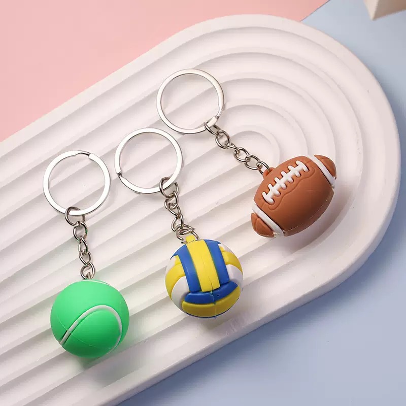 Celebridad en línea simulación creativa de fútbol serie de llaveras de baloncesto llaveras pequeños colgantes de muñecas regalos de actividad al por mayor image 3