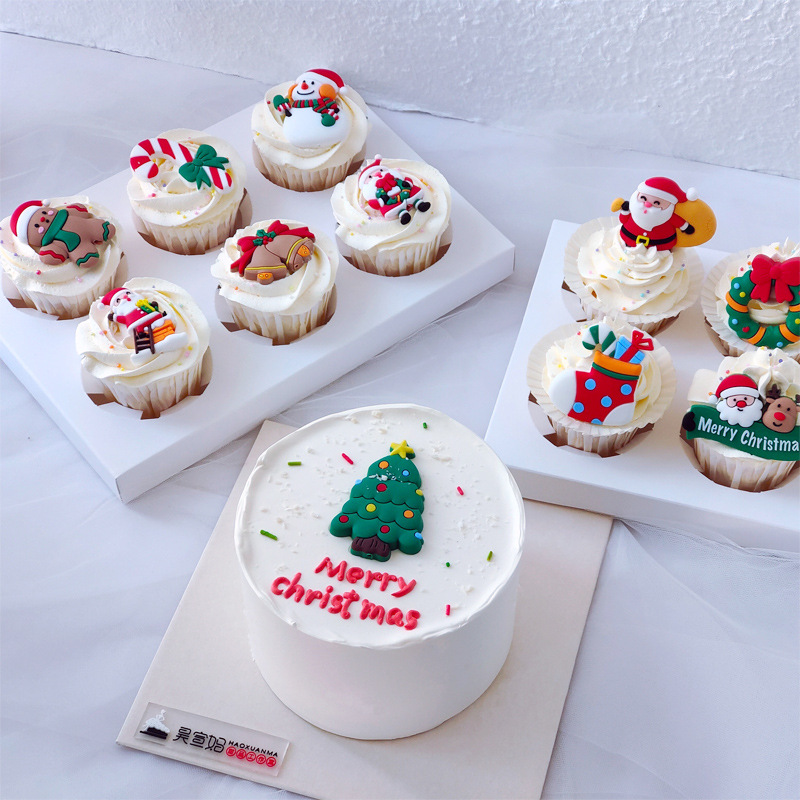 10g Weight Cake Decorating Supplies Event & Party Supplies 1 Piece Quantity Party Occasion Plastic Material Christmas Festival Christmas Tree, Santa Claus, Christmas Socks Pattern Handmade Craft Christmas Christmas Tree Santa Claus Christmas Socks Plastic Party Cake Decorating Supplies 4