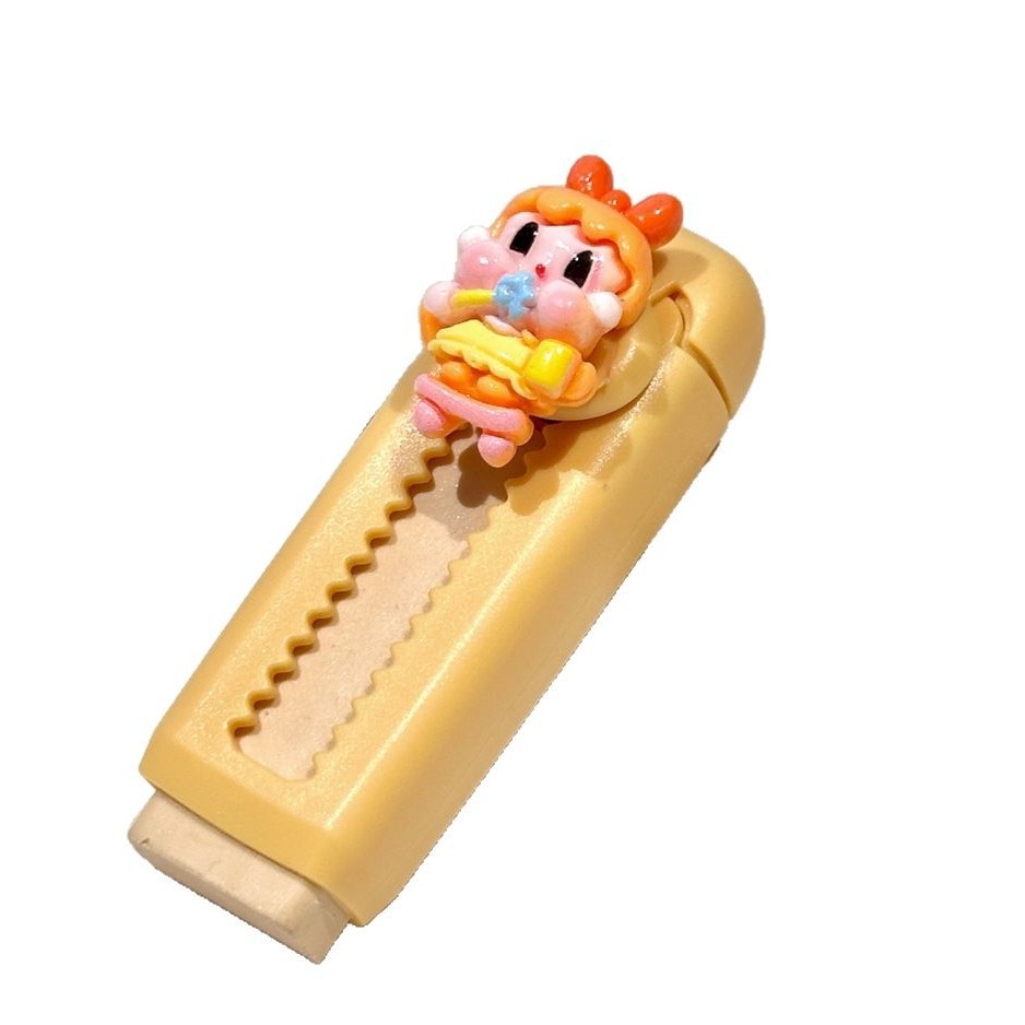 Borrador de dibujo animado, borrador telescópico lindo creativo, pintura de arte de escuela primaria, corrección de escritura, borrador de lápiz