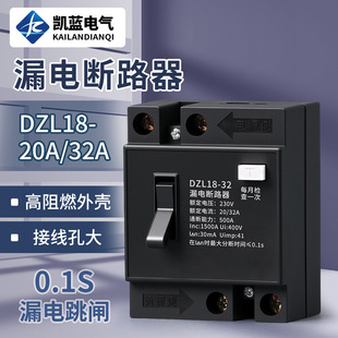DZL18-20A leakage protection switch household leakage protector molded case overload protection circuit breaker
