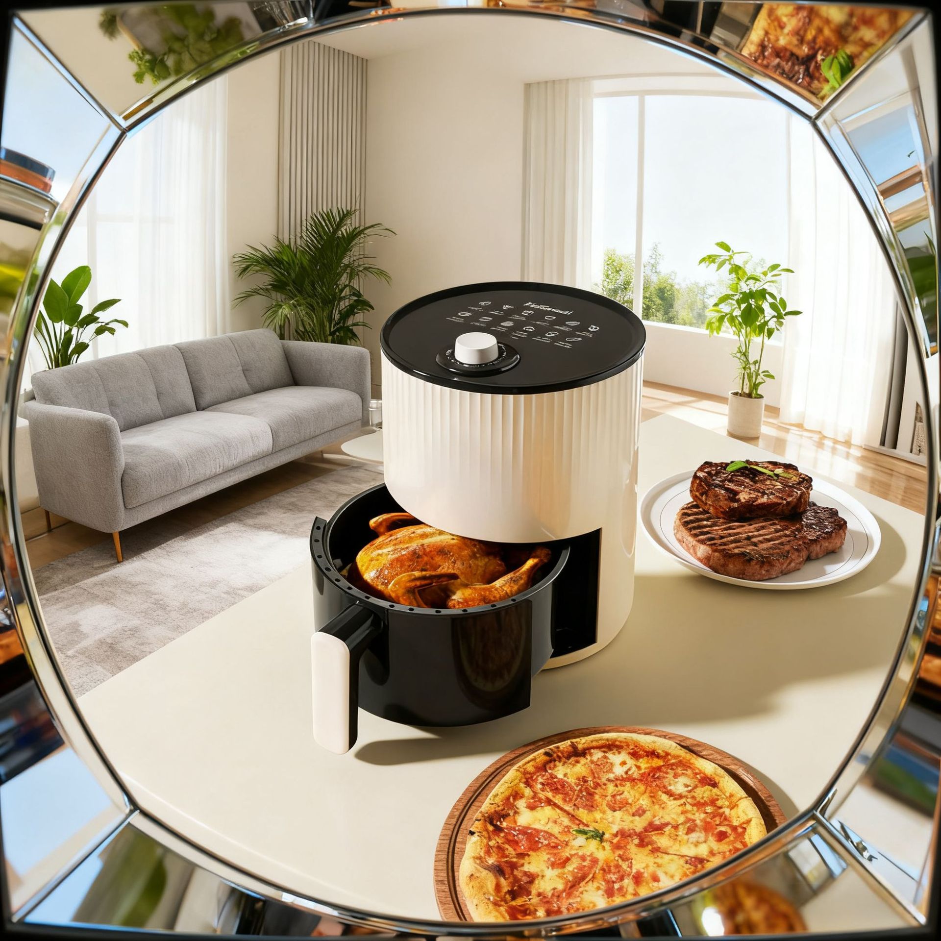 Air Fryer Electric Oven All-In-One Machine Without Flipping Fully Automatic Household Small Electric Fryer 2024 New Cross-Border No