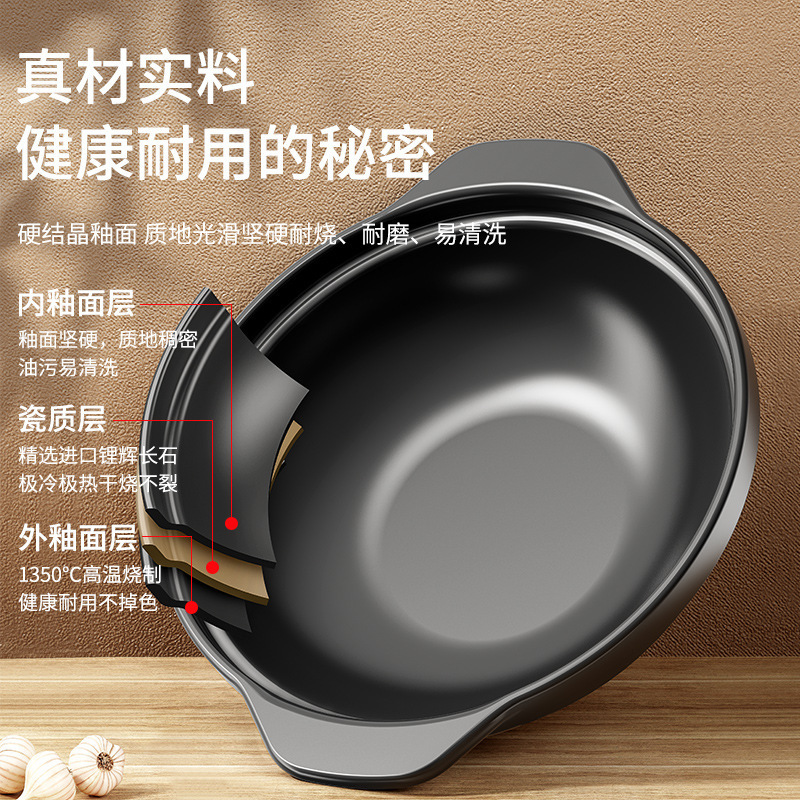 casserole doméstico de gas resistente a altas temperaturas cocina de cerámica cocina de arroz para niños cocina de gas micro compresión cocina de arena comercial image 4